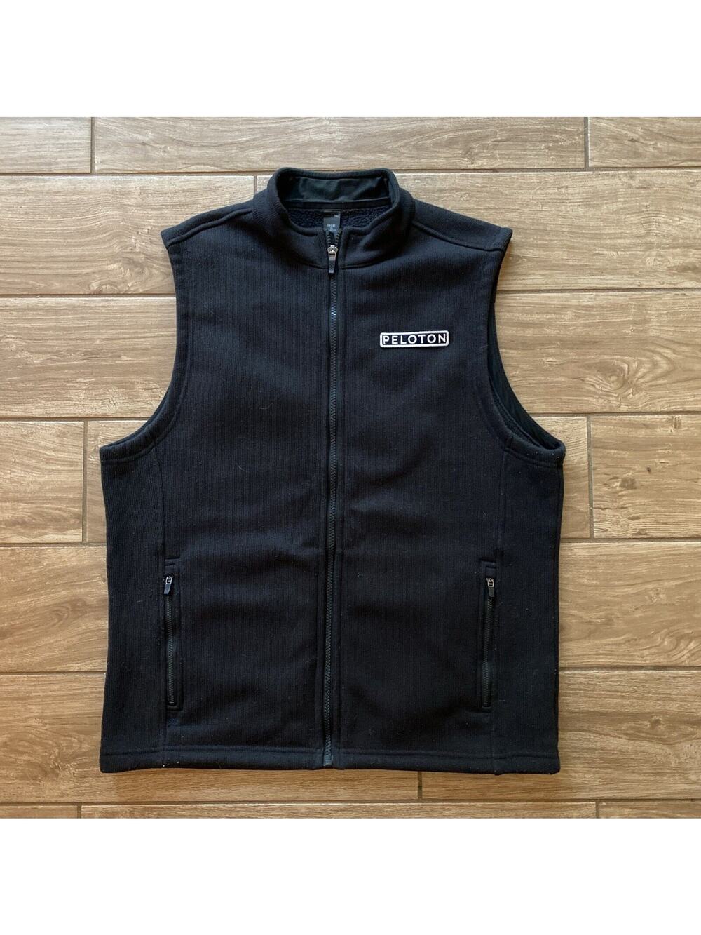 Peloton Rhone Black Fleece Lined Full Zip Mens Vest Large - Picture 1 of 6